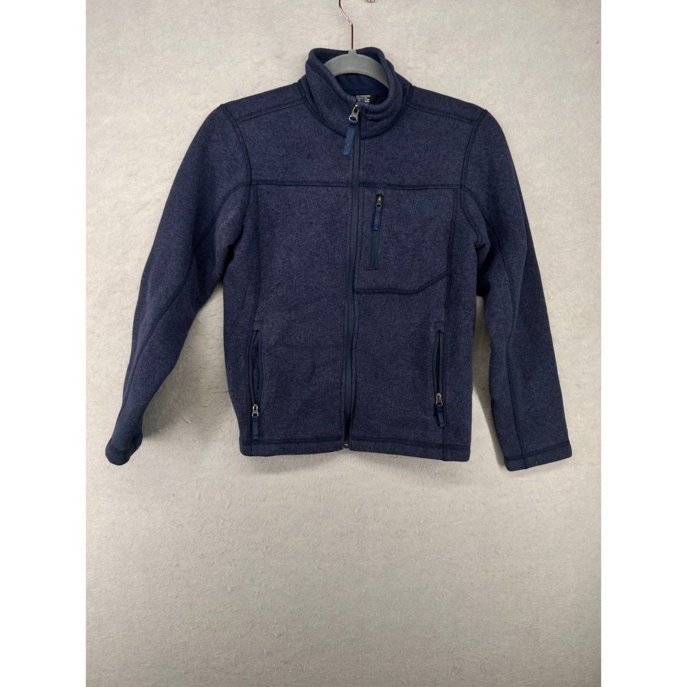The North Face Boys Gordon Lyons Full Zip Fleece Jacket Navy Blue M 10/12